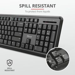 Kit tastatura si mouse trust ody, wireless, negru,  Kit mouse tastatura | electropc.ro
