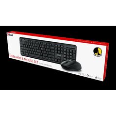 Kit tastatura si mouse trust ody, wireless, negru  TR-23942