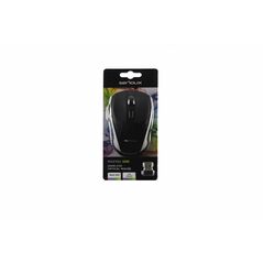 Mouse serioux, pastel 600, fara fir, usb, senzor optic, distanta de operare; 10m, precizie: 1000/1600dpi ajustabila, 6 butoane, 2x baterie aaa, sisteme de operare: windows / mac os / linux, negru,  Mouse | electropc.ro