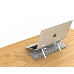 Suport laptop serioux, srxncpu2, material aluminiu, dimensiune deschisă: 190x250x4mm,dimensiune pliată: 60 x 250 x 4mm, grosime: 4mm, greutate: 180g, dimensiune compatibilă:  până la 15.6 ", culoare argintiu, 4 unghiuri ajustabile  SRXNCPU2