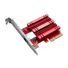 Asus 10gbase-t pcie network adapter with backward compatibility of 5/2.5/1g and 100mbps ; rj45 port and built-in qos.  XG-C100C