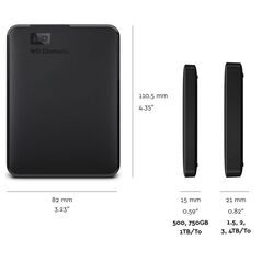 Hdd extern wd elements portable, 4tb, negru, usb 3.0,  Hard Disk-uri externe | electropc.ro