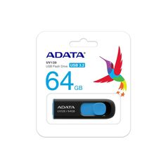 Memorie usb flash drive adata auv128-64g-rbe, 64gb, usb 3.2, negru,  Memorii USB | electropc.ro