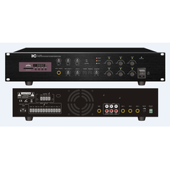 Mixer amplificator cu 6 zone de reglaj itc ti-240z, pentru sisteme de public address (pa), putere 240w@100v, mp3(usb/sd)+fm tuner+bluetooth, 4 x intrari de microfon, 2 x intrari auxiliare, 1 x intrare emc, intrare backup 24vdc, dimensiuni 484×353×88mm, gr,  Amplificatoare | electropc.ro