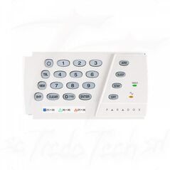 Tastatura led paradox, cablata pentru 10 zone, 7 taste active cu activcare rapida ( one-touch), led acc, led stay-d, deschidere pe orizontala,  Centrale si tastaturi | electropc.ro
