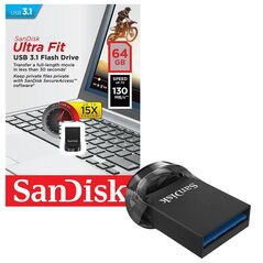 Memorie usb flash drive sandisk ultra fit, 64gb, usb 3.1,  Memorii USB | electropc.ro