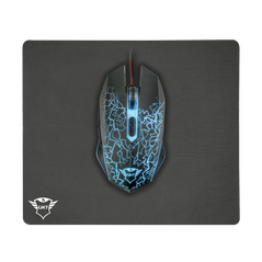 Mouse trust gxt 783 izza + mouse pad, negru,  Mouse | electropc.ro