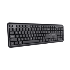 Tastatura wireless trust ody, cu taste silentioase, cu functie de power saving, rezistenta la stropire, conectare tip usb-a 2.0, acopererie pana la 10m, include 2 baterii, compatibila pc/laptop (windows, macos, chrome os), negru,  Tastaturi | electropc.ro