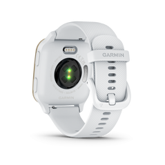 Ceas smartwatch garmin venu sq2 - cream gold bezel with white case, silicone band 20mm, nfc, gps, 5 atm water proof,  SmartWatch-uri | electropc.ro