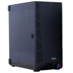 Carcasa spacer hunter, atx, midtower, gaming, fara sursa, usa sticla securizata (balama), usb 2.0 x 2, usb 3.0 x 1, jack 3.5mm x 2, mesh , „spgc-hunter”,  Carcase | electropc.ro