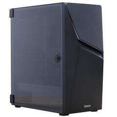 Carcasa spacer thunder, atx, midtower, gaming, fara sursa, usa sticla securizata (balama), usb 2.0 x 2, usb 3.0 x 1, jack 3.5mm x 2, mesh , „spgc-thunder”,  Carcase | electropc.ro