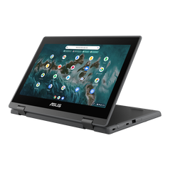 Laptop asus chromebook flip, cr1100fka-bp0398, 11.6-inch, touch screen, hd (1366 x 768) 16:9,  glossy display, wide view, intel® celeron® n4500  processor 1.1 ghz (4m cache,  up to 2.8 ghz,  2 cores), 8g lpddr4x on board, 64g emmc,  2x usb 3.2 gen 1 type,  Laptopuri | electropc.ro