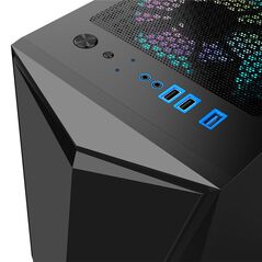 "case dk-3(atx) black, front panel:metal mesh cover left side panel:tempered glass",  Carcase | electropc.ro
