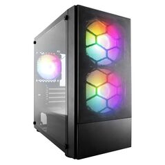 "case x4-m(m-atx)  black, front panel:metal mesh cover left side panel:tempered glass",  Carcase | electropc.ro