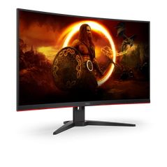 Monitor 31.5" aoc cq32g2se/bk, curved 1500r, gaming, qhd 2560*1440, 165 hz, 1 ms, va, wled, flicker free, free sync premium, 16:9, 300 cd/mp, 80m:1/ 3000:1, 178/178, antiglare+ 3h, frameless, low blue light, vesa 100x100, boxe 2* 5w, headphone out, 2*hdmi,  Monitoare LED | electropc.ro