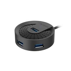 Hub extern a4tech, porturi usb-a: usb 3.0 x 4, conectare prin usb-c , cablu 0.50 m, negru,  Hub-uri USB | electropc.ro