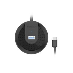 Hub extern a4tech, porturi usb-a: usb 3.0 x 4, conectare prin usb-c , cablu 0.50 m, negru,  Hub-uri USB | electropc.ro