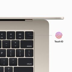 Macbook air 15.3" retina/ apple m2 (cpu 8- core, gpu 10- core, neural engine 16- core)/8gb/256gb (35w dual usb‑c port) - starlight - us kb (2023) (us power supply with included us-to-eu adapter),  Laptopuri | electropc.ro