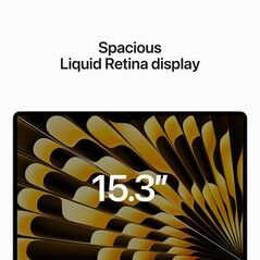 Macbook air 15.3" retina/ apple m2 (cpu 8- core, gpu 10- core, neural engine 16- core)/8gb/256gb (35w dual usb‑c port) - starlight - us kb (2023) (us power supply with included us-to-eu adapter),  Laptopuri | electropc.ro