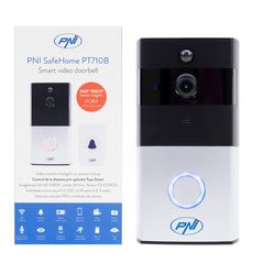 Interfon video inteligent pni safehome pt710b wifi hd, p2p, acumulator si sonerie 36 melodii inclusa, aplicatie dedicata tuya smart, integrare in scenarii si automatizari smart cu alte produse compatibile tuya, monitorizare exterioara, alarma, stocare fot,  Video | electropc.ro