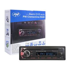 Radio dvd auto pni clementine 9440 1 din radio fm, sd, usb, iesire video si bluetooth, putere maxima audio (w) 4 x 45, radio: fm 87.5 - 108mhz, aux in (3.5mm mini jack), dvd player: dvd / vcd / cd, redare fisiere: mp4, mp3  PNI-DVD-9440
