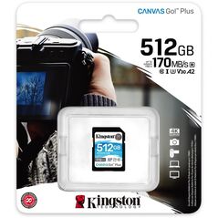 Card de memorie sd kingston canvas go plus, 512gb, class 10,  Carduri memorie | electropc.ro