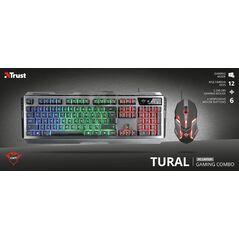 Kit tastatura + mouse trust gxt 845 tural gaming, negru,  Kit mouse tastatura | electropc.ro