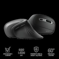 Mouse trust verro ergonomic, wireless, negru,  Mouse | electropc.ro