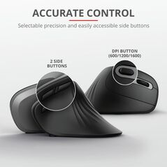 Mouse trust verro ergonomic, wireless, negru,  Mouse | electropc.ro
