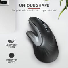 Mouse trust verro ergonomic, wireless, negru,  Mouse | electropc.ro