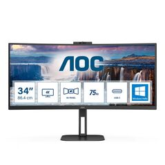 Monitor aoc cu34v5cw/bk 34 inch, panel type: va, backlight: wled, resolution: 3440x1440, aspect ratio: 21:9,  refresh rate:100hz, response time gtg: 4ms, brightness: 300 cd/m², contrast (static): 3000:1, contrast (dynamic): 20m:1, viewing angle: 178º(r/l),  Monitoare LED | electropc.ro
