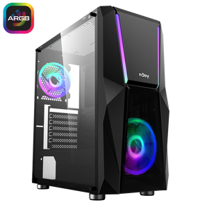 Carcasa njoy fort, middle tower, atx, fara sursa, black,  Carcase | electropc.ro