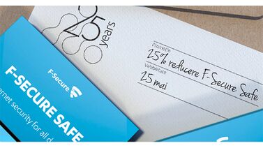 25% reducere F-Secure safe