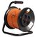 Derulator cu tambur bachmann, 4prize, 50m, fisa schuko dreapta ,protectii: suprasarcina, contact, termica, culoare portocalie,  Prelungitoare | electropc.ro