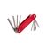 Set scule pegas 8 in 1 otel, imbus 2, 2.5, 3, 4, 5, 6mm, surubelnita dreapta 5mm, surubelnita cruce ph 1, culoare rosu,  Accesorii ciclism | electropc.ro