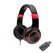 Casti spacer, cu fir, standard, utilizare multimedia, microfon pe fir, pliabile, banda ajustabila, conectare prin adaptor usb 2.0 sau jack 3.5 mm x 2, rosu&negru,  Casti audio | electropc.ro