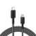 Cablu alimentare si date anker, usb type-c (t) la usb type-c (t), lungime 1.8m, rata transfer 480 mbps, 60w, invelis nylon, braided, negru,  Cabluri periferice | electropc.ro