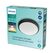 Plafoniera led philips doris cl257, 6w, 600 lm, lumina calda (2700k), ip44, 22cm, negru,  Lampi de interior | electropc.ro