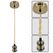 Pendul vivalux retro antique brass, e27, max. 60w, textil/metal, ip20, Ø100mm, cablu dublu auriu 1m, bec neinclus,  Lampi de interior | electropc.ro