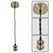 Pendul vivalux retro antique brass, e27, max. 60w, textil/metal, ip20, Ø100mm, cablu dublu negru 1m, bec neinclus,  Lampi de interior | electropc.ro