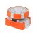 Lanterna led camping + frontala ledvance, 1.5w smd, 100 lm, lumina rece (6500k), 3 moduri de iluminare (100%-400 lm, 30%-120 lm si flash), acumulator li-ion 1200 mah, curea, ip20, portocaliu/gri,  Lampi de exterior | electropc.ro