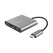 Hub usb trust dalyx, 3 porturi usb-c, silver,  Cabluri video | electropc.ro