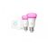 Pachet 2 becuri led rgb inteligente philips hue a60, bluetooth, e27, 9w (75w), 1100 lm, lumina alba si color (2000-6500k) + consola hue bridge + intrerupator cu variator,  Becuri si Tuburi LED | electropc.ro