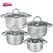 Set gatit din inox 8 piese, medina, vanora home,  Seturi de gatit | electropc.ro