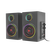 Sistem audio 2.0 genesis helium 300bt, putere totala rms 24 w, frecventa raspuns 100 - 20000 hz, material lemn, iluminare argb, negru,  Sisteme audio | electropc.ro
