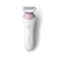 Aparat de ras fara fir umed si uscat philips lady shaver seria 6000 brl136/00, wet&dry, 40 min utilizare, manusa exfoliere, alb/mov,  l x a x i (mm) 60x120x185,  Aparate de tuns | electropc.ro