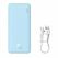 Baterie externa baseus airpow, 10000mah, 20w, 1 x usb; 1 x usb type-c ,total 3a, albastru,  Baterii portabile | electropc.ro