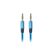 Cablu minijack 3,5 mm m/m 3 pini 1 m albastru premium,  Cabluri video | electropc.ro