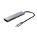 Hub trust halyx cardreader, 3 porturi usb 3.2, gri,  Hub-uri USB | electropc.ro