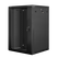 Dulap rack 19" perete 18u / 600x600 (flat pack) cu ușă din sticlă, negru  v2,  Cabinete metalice | electropc.ro